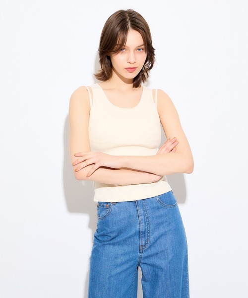 DEICY(デイシー)の「カップインストラップタンク(タンクトップ・レディース・アイボリー/モカ/ブラック・FREE)」の10枚目の写真