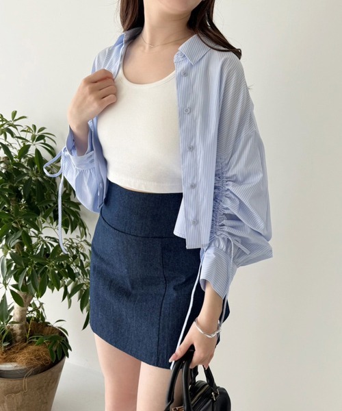 one after another NICE CLAUP（ワンアフターアナザーナイスクラップ）の「リボン取り外しできるカップ付きインナー（キャミソール・レディース・ブラック/ホワイト×ブラック/ピンク/オフホワイト・FREE）」の21枚目の写真