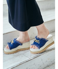 マイケルコース HANNAH デニム ウェッジ サンダル セール】HANNAH デニム ウェッジ サンダル（サンダル）｜MICHAEL