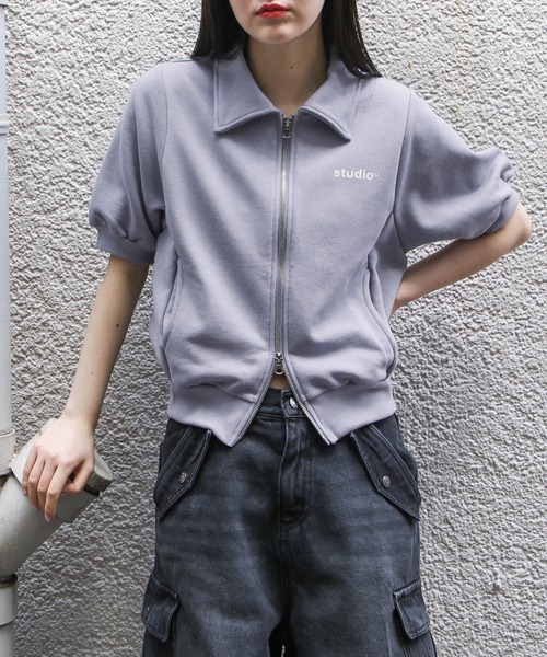 3.3 Field Trip （3.3フィールドトリップ）の「3.3 Field Trip／カラーZIP 2123918（スウェット・レディース・ネイビー/ライトブルー/アイボリー・FREE）」の3枚目の写真