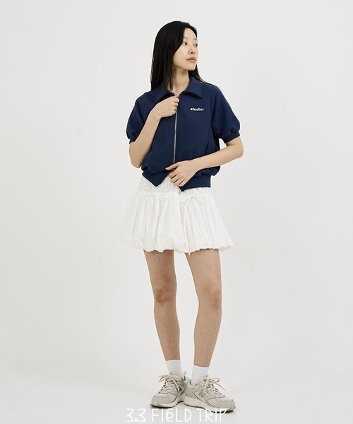 3.3 Field Trip （3.3フィールドトリップ）の「3.3 Field Trip／カラーZIP 2123918（スウェット・レディース・ネイビー/ライトブルー/アイボリー・FREE）」の5枚目の写真