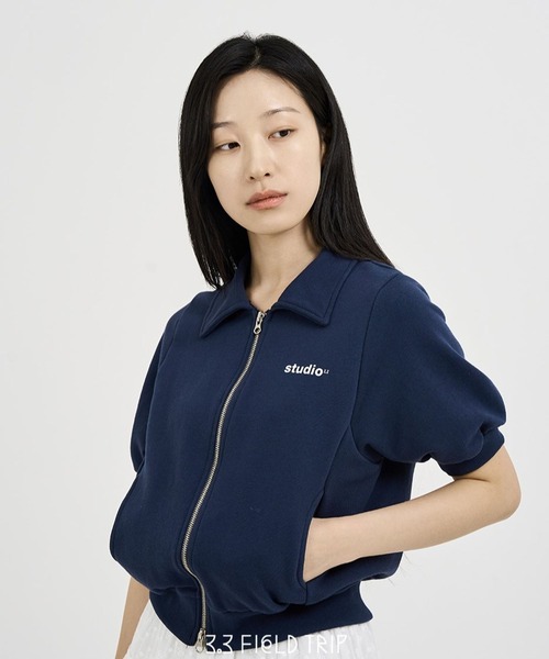 3.3 Field Trip （3.3フィールドトリップ）の「3.3 Field Trip／カラーZIP 2123918（スウェット・レディース・ネイビー/ライトブルー/アイボリー・FREE）」の10枚目の写真