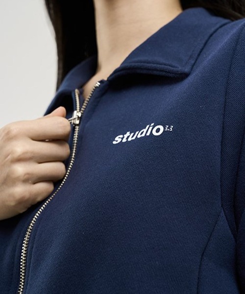 3.3 Field Trip （3.3フィールドトリップ）の「3.3 Field Trip／カラーZIP 2123918（スウェット・レディース・ネイビー/ライトブルー/アイボリー・FREE）」の12枚目の写真
