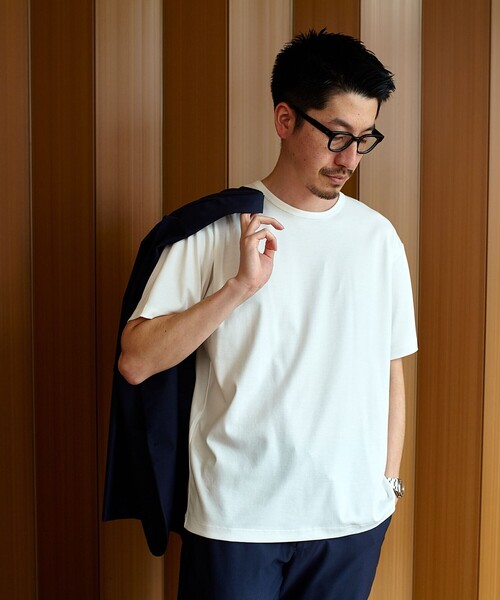 SHIPS(シップス)の「SHIPS: 〈接触冷感・汗染防止〉Tシャツ(Tシャツ/カットソー・メンズ・ダークグレー/ブラック/ホワイト/ネイビー・LARGE/MEDIUM/SMALL/X-LARGE)」の7枚目の写真