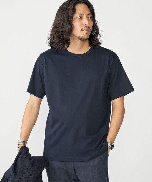SHIPS(シップス)の「SHIPS: 〈接触冷感・汗染防止〉Tシャツ(Tシャツ/カットソー・メンズ・ダークグレー/ブラック/ホワイト/ネイビー・LARGE/MEDIUM/SMALL/X-LARGE)」の10枚目の写真