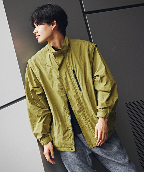 B.C STOCK(ベーセーストック)の「OLIVEDRAB/CARRY PKT 2WAYジャケット(ブルゾン・メンズ・ブラック系その他/グレー/グリーン・MEDIUM/LARGE)」の7枚目の写真