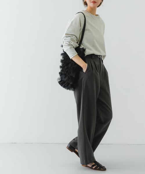 RODE SKO(ロデスコ)の「チュールトートバッグ(トートバッグ・レディース・アイボリー/グレー/ブラック・ONE)」の4枚目の写真