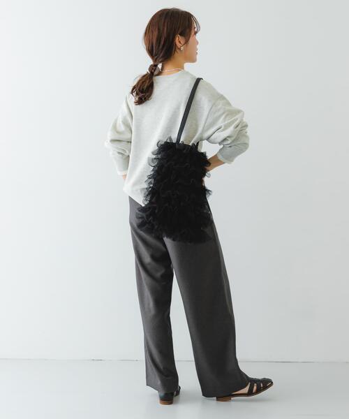 RODE SKO(ロデスコ)の「チュールトートバッグ(トートバッグ・レディース・アイボリー/グレー/ブラック・ONE)」の6枚目の写真