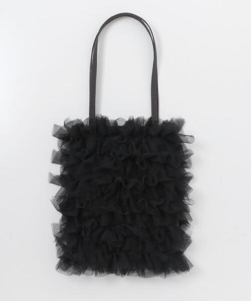 RODE SKO(ロデスコ)の「チュールトートバッグ(トートバッグ・レディース・アイボリー/グレー/ブラック・ONE)」の15枚目の写真