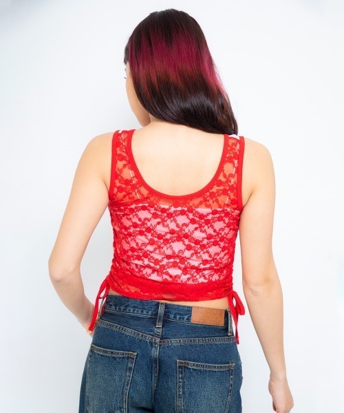 atmos pink(アトモスピンク)の「atmos pink 2WAY Side shirring Tank Top / アトモス ピンク ツーウェイ サイド シャーリング タンク トップ(タンクトップ・レディース・ピンク/カーキ/ブラック・FREE)」の14枚目の写真