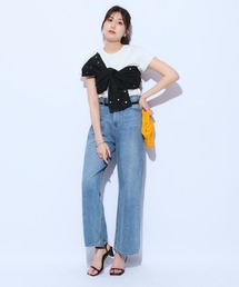 【匿名配送 美品】マイストラーダ リボンビスチェカットソー 黒 トップス 匿名配送 美品】マイストラーダ リボンビスチェカットソー 黒