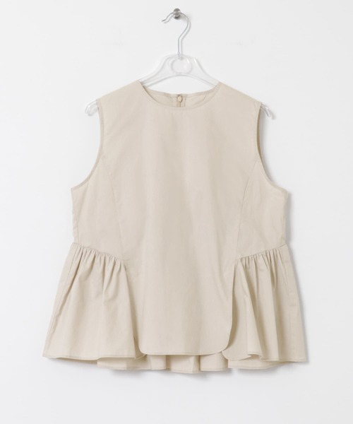 LAATO（ラート）の「no-sleeve frill blouse（シャツ/ブラウス・レディース・ライトグレー/ブラック・FREE）」の9枚目の写真