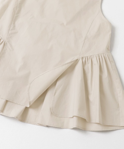 LAATO（ラート）の「no-sleeve frill blouse（シャツ/ブラウス・レディース・ライトグレー/ブラック・FREE）」の8枚目の写真