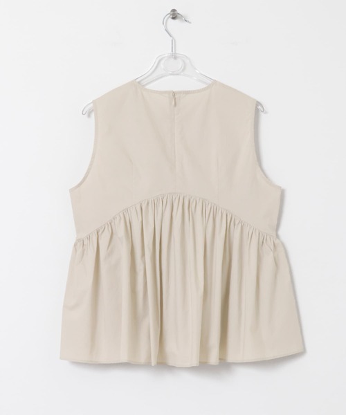 LAATO（ラート）の「no-sleeve frill blouse（シャツ/ブラウス・レディース・ライトグレー/ブラック・FREE）」の7枚目の写真