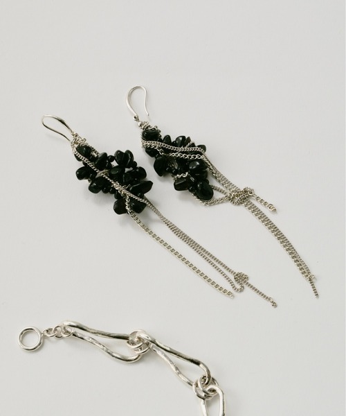 loni（ロニ）の「【金属アレルギー対応】Wisteria Stone Pierce / ウェステリアストーンピアス（ピアス（両耳用）・レディース・シルバー×ブラック・FREE）」の20枚目の写真