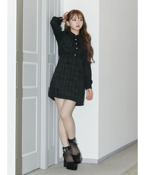 EATME（イートミー）の「セットアップライクワンピース（ワンピース・レディース・ブラック/オフホワイト/その他1・SMALL/MEDIUM）」の6枚目の写真