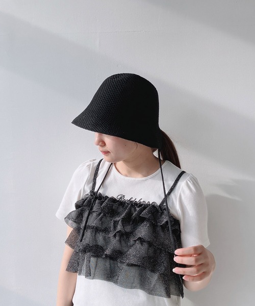 AS KNOW AS plus(アズノゥアズプラス)の「リボン付き ボンネットハット【ZOZOTOWN限定アイテム】(ハット・レディース・キャメル/アイボリー/ブラック・FREE)」の10枚目の写真