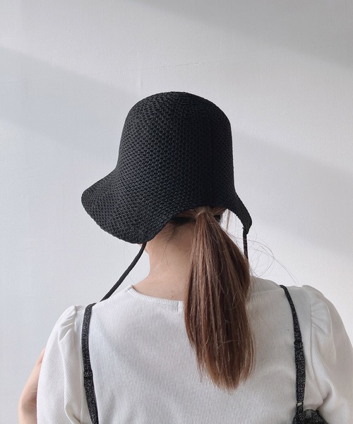 AS KNOW AS plus(アズノゥアズプラス)の「リボン付き ボンネットハット【ZOZOTOWN限定アイテム】(ハット・レディース・キャメル/アイボリー/ブラック・FREE)」の11枚目の写真