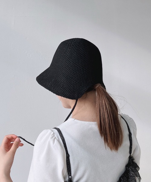 AS KNOW AS plus(アズノゥアズプラス)の「リボン付き ボンネットハット【ZOZOTOWN限定アイテム】(ハット・レディース・キャメル/アイボリー/ブラック・FREE)」の12枚目の写真