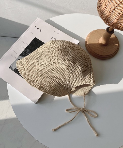 AS KNOW AS plus(アズノゥアズプラス)の「リボン付き ボンネットハット【ZOZOTOWN限定アイテム】(ハット・レディース・キャメル/アイボリー/ブラック・FREE)」の18枚目の写真