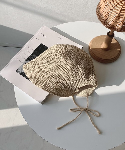 AS KNOW AS plus(アズノゥアズプラス)の「リボン付き ボンネットハット【ZOZOTOWN限定アイテム】(ハット・レディース・キャメル/アイボリー/ブラック・FREE)」の19枚目の写真