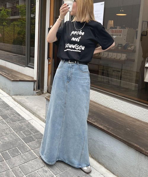 ABYS（アビス）の「プリントロゴ半袖Tシャツ（Tシャツ/カットソー・レディース・ホワイト×ブラック/ホワイト×ブルー/ブラック×ホワイト・FREE）」の16枚目の写真