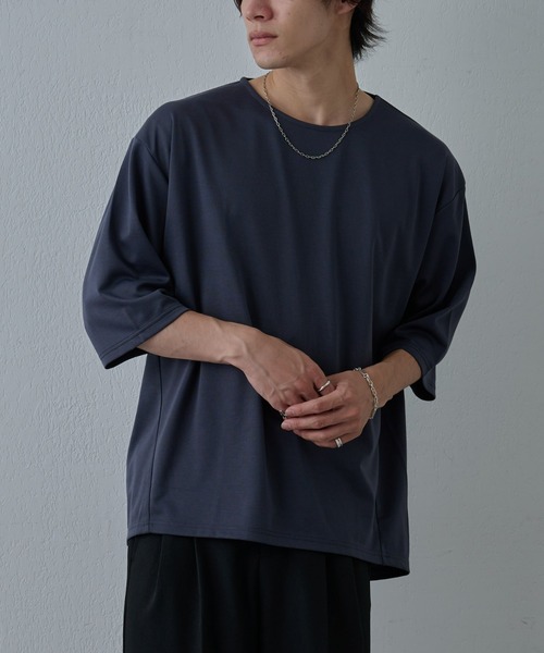 COLONY 2139（コロニートゥーワンスリーナイン）の「サステナポンチクロップドスリーブT（Tシャツ/カットソー・メンズ・ホワイト/チャコールグレー/ブラック・MEDIUM/LARGE）」の12枚目の写真