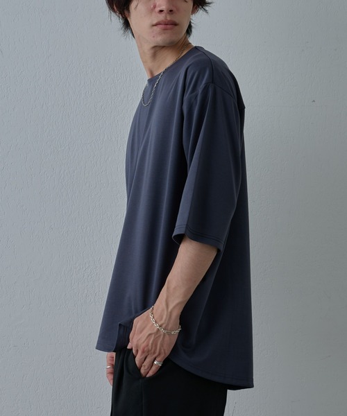 COLONY 2139（コロニートゥーワンスリーナイン）の「サステナポンチクロップドスリーブT（Tシャツ/カットソー・メンズ・ホワイト/チャコールグレー/ブラック・MEDIUM/LARGE）」の13枚目の写真