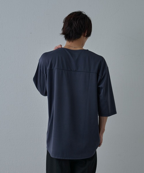 COLONY 2139（コロニートゥーワンスリーナイン）の「サステナポンチクロップドスリーブT（Tシャツ/カットソー・メンズ・ホワイト/チャコールグレー/ブラック・MEDIUM/LARGE）」の14枚目の写真