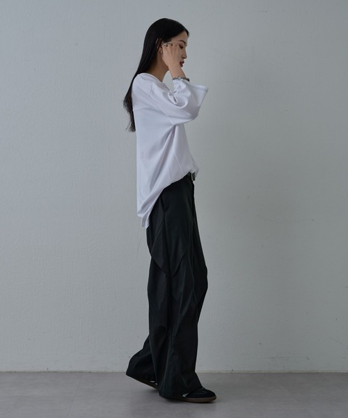 COLONY 2139（コロニートゥーワンスリーナイン）の「サステナポンチクロップドスリーブT（Tシャツ/カットソー・メンズ・ホワイト/チャコールグレー/ブラック・MEDIUM/LARGE）」の17枚目の写真