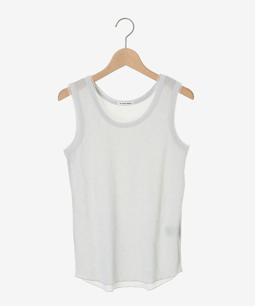 le.coeur blanc(ルクールブラン)の「ラメリブタンクトップ(Tシャツ/カットソー・レディース・ブラック/オフホワイト/グレー・38)」の20枚目の写真