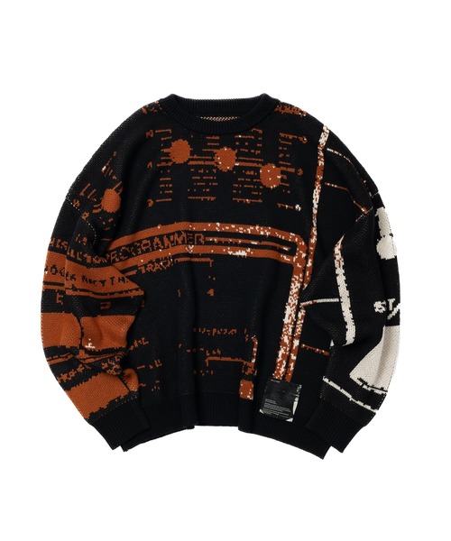 Wizzard（ウィザード）の「Wizzard ウィザード / JACQUARD PULLOVER KNIT ジャガードプルオーバーニット ビッグシルエットセーター / W24AW-KN010（ニット/セーター・メンズ・ネイビー/キナリ/ブラック・2）」の3枚目の写真