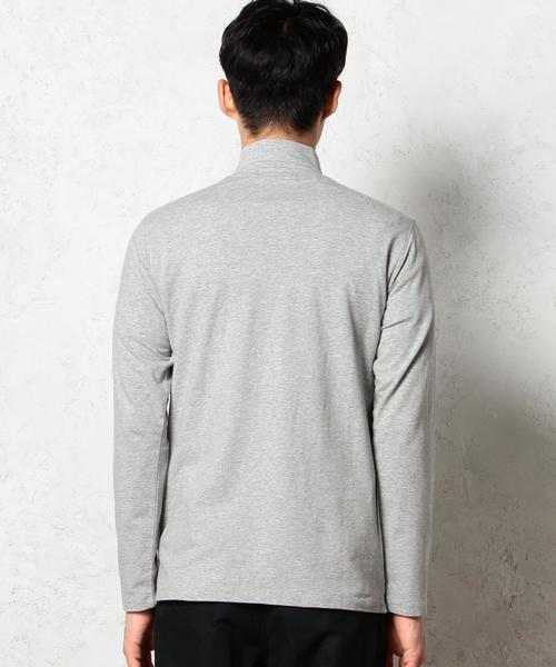 green label relaxing（グリーンレーベルリラクシング）の「SUPIMA MOCK/N L/S カットソー◆（Tシャツ/カットソー・メンズ・ホワイト/グレー・SMALL/LARGE/MEDIUM）」の3枚目の写真