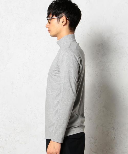 green label relaxing（グリーンレーベルリラクシング）の「SUPIMA MOCK/N L/S カットソー◆（Tシャツ/カットソー・メンズ・ホワイト/グレー・SMALL/LARGE/MEDIUM）」の5枚目の写真