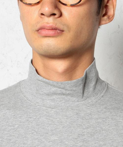 green label relaxing（グリーンレーベルリラクシング）の「SUPIMA MOCK/N L/S カットソー◆（Tシャツ/カットソー・メンズ・ホワイト/グレー・SMALL/LARGE/MEDIUM）」の7枚目の写真