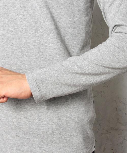 green label relaxing（グリーンレーベルリラクシング）の「SUPIMA MOCK/N L/S カットソー◆（Tシャツ/カットソー・メンズ・ホワイト/グレー・SMALL/LARGE/MEDIUM）」の8枚目の写真