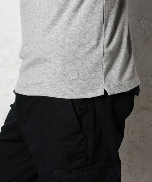 green label relaxing（グリーンレーベルリラクシング）の「SUPIMA MOCK/N L/S カットソー◆（Tシャツ/カットソー・メンズ・ホワイト/グレー・SMALL/LARGE/MEDIUM）」の9枚目の写真