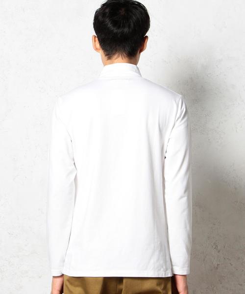 green label relaxing（グリーンレーベルリラクシング）の「SUPIMA MOCK/N L/S カットソー◆（Tシャツ/カットソー・メンズ・ホワイト/グレー・SMALL/LARGE/MEDIUM）」の11枚目の写真