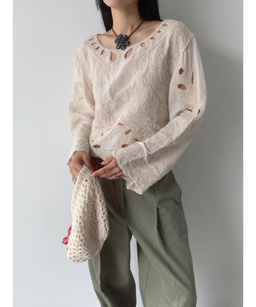 自由区　クロップド丈刺繍ブラウス　新品未使用　　現行品　▪️最終お値下げ Didot.showroom（ディドット ショールーム）の「クロップド丈