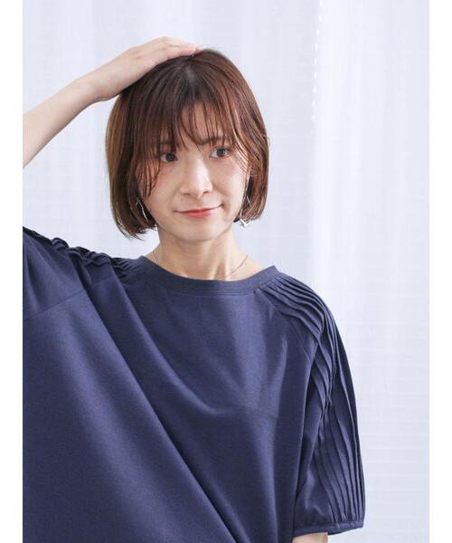 Samansa Mos2 blue(サマンサモスモスブルー)の「袖タックプルオーバー(Tシャツ/カットソー・レディース・ネイビー/ブラック/オフホワイト・F)」の10枚目の写真