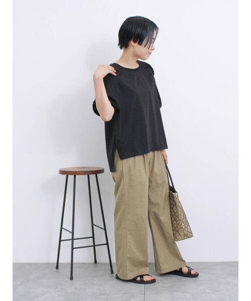 【S・Mサイズ】衿タックプルオーバーTシャツ タックデザインブラウス 七分袖【AOKI公式通販】