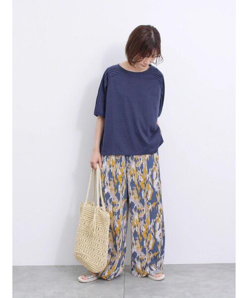 Samansa Mos2 blue(サマンサモスモスブルー)の「袖タックプルオーバー(Tシャツ/カットソー・レディース・ネイビー/ブラック/オフホワイト・F)」の20枚目の写真