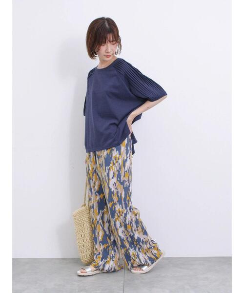 Samansa Mos2 blue(サマンサモスモスブルー)の「袖タックプルオーバー(Tシャツ/カットソー・レディース・ネイビー/ブラック/オフホワイト・F)」の21枚目の写真