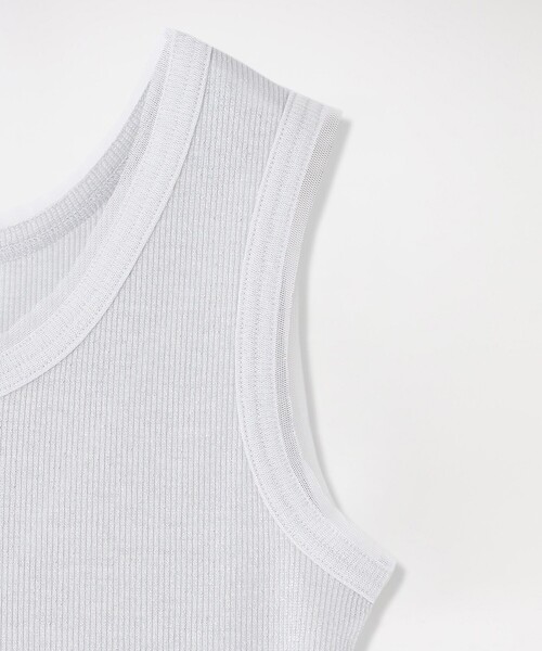 LOVELESS（ラブレス）の「ラメリブタンクトップ（タンクトップ・レディース・ライトグレー/ブラック/グレー系その他/レッド系その他3/ブルー系その他7・36）」の9枚目の写真