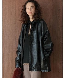 [2026AW PRE ORDER]ミドル丈フェイクレザージャケット