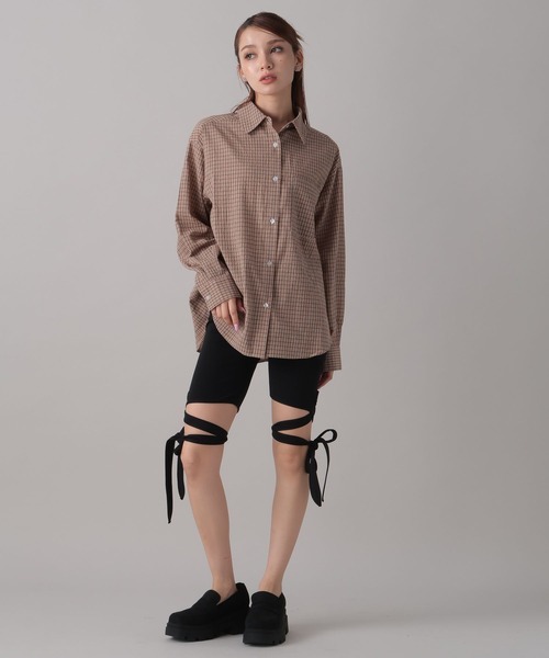 FOREVER 21(フォーエバー トゥエンティーワン)の「【2024FW】チェックビッグシャツ(シャツ/ブラウス・レディース・ブラック/ブルー/オレンジ・FREE)」の14枚目の写真