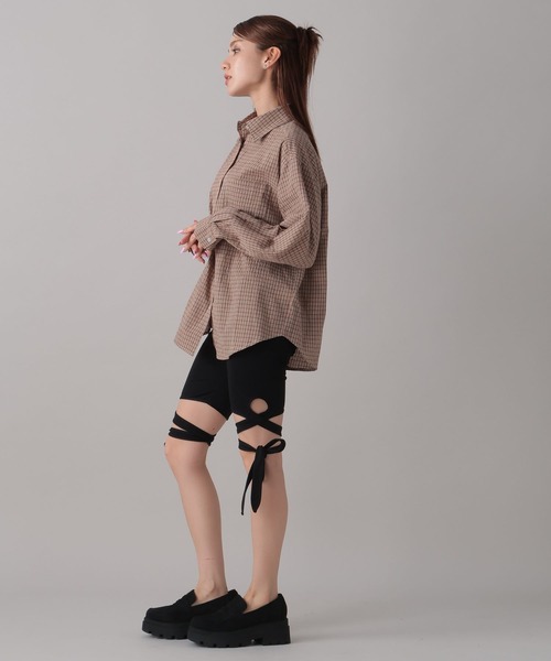 FOREVER 21(フォーエバー トゥエンティーワン)の「【2024FW】チェックビッグシャツ(シャツ/ブラウス・レディース・ブラック/ブルー/オレンジ・FREE)」の15枚目の写真