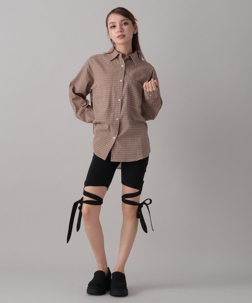 FOREVER 21(フォーエバー トゥエンティーワン)の「【2024FW】チェックビッグシャツ(シャツ/ブラウス・レディース・ブラック/ブルー/オレンジ・FREE)」の17枚目の写真