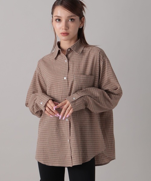 FOREVER 21(フォーエバー トゥエンティーワン)の「【2024FW】チェックビッグシャツ(シャツ/ブラウス・レディース・ブラック/ブルー/オレンジ・FREE)」の18枚目の写真