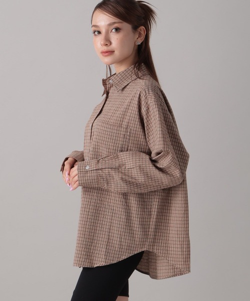 FOREVER 21(フォーエバー トゥエンティーワン)の「【2024FW】チェックビッグシャツ(シャツ/ブラウス・レディース・ブラック/ブルー/オレンジ・FREE)」の19枚目の写真